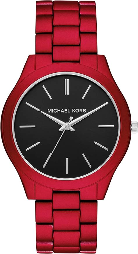 michael kors red mens watch